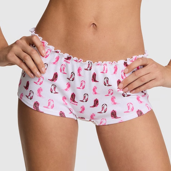 PINK Pink Cowboy Print Boyshort Panty - Picture 1 of 4